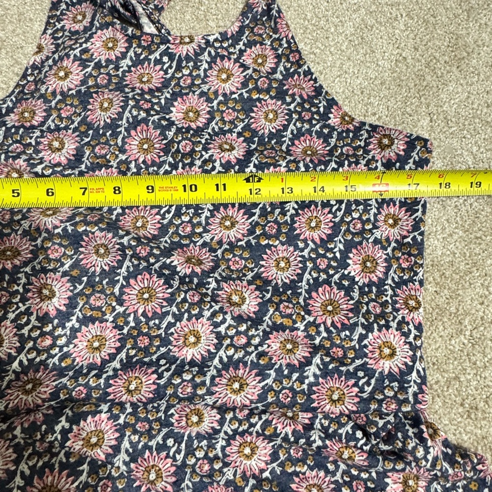 NWT GAP Women’s Sleeveless Linen Blend Floral Dress Keyhole Back Size Medium - Picture 9 of 9